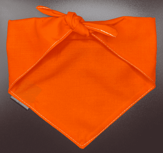 Neckerchief for Dogs - Orange -  by Lazy Dog Company. 2 Sizes Available.