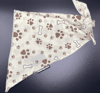 Neckerchief for Dogs - Paw Print -by Lazy Dog Company. 2 Sizes Available.