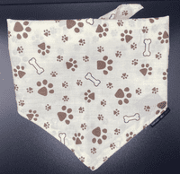 Neckerchief for Dogs - Paw Print -by Lazy Dog Company. 2 Sizes Available.