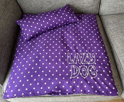 Nelly - Duvet Set / Blanket for Dogs. Single 26x26 inches964x64cm) Lazy Dog Company