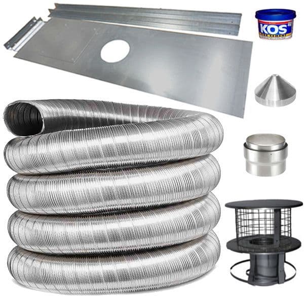 Complete Flue Liner Kit for Wood & MultiFuel Stoves 5 Inch Liner 904