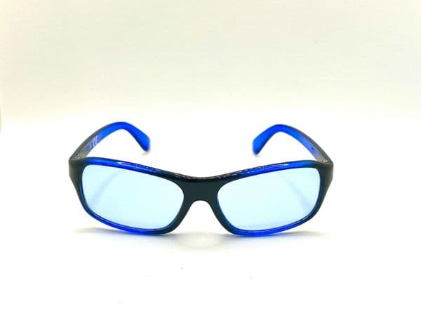 Light blue x 2 tinted glasses suitable for age 5-9 years