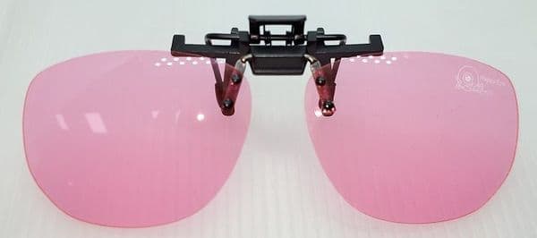 Pink clip on glasses