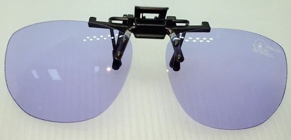 purple clip on glasses