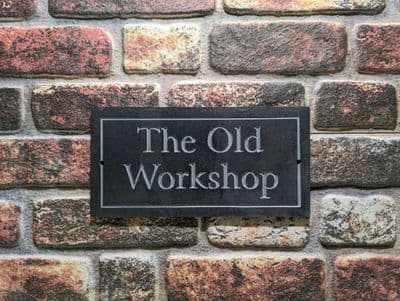 300 x 150 x 10mm Natural Slate House Sign