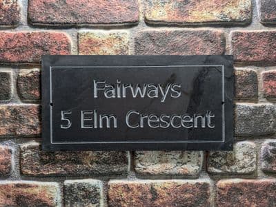 400mm x 200mm x 10mm Natural Slate House Sign