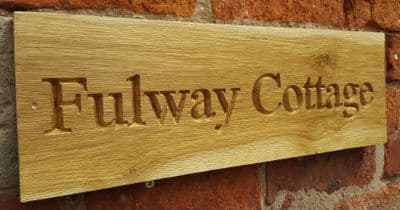 500 x 150 x 20mm Oak sign