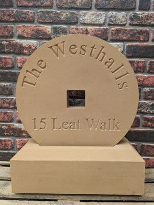 600mm Diameter Engraved Millstone with Base