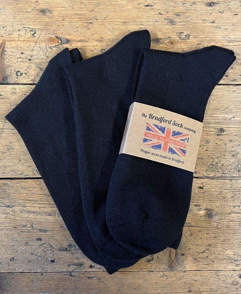 Blue Mens Mens Wool Socks Quality Socks Yorkshire Socks Black
