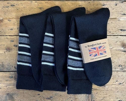 Black/White/Grey 3 Pack (Thin Socks)