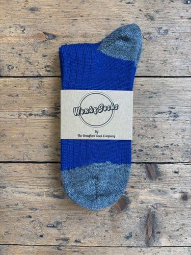 Blue and Grey Small Socks  5-7 UK
