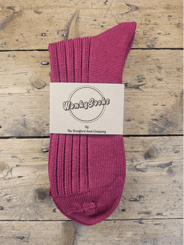 Claret - Large Wool Socks