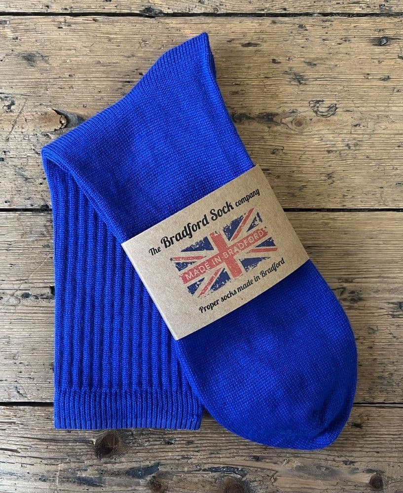 Blue Mens Mens Wool Socks Quality Socks Yorkshire Socks Black