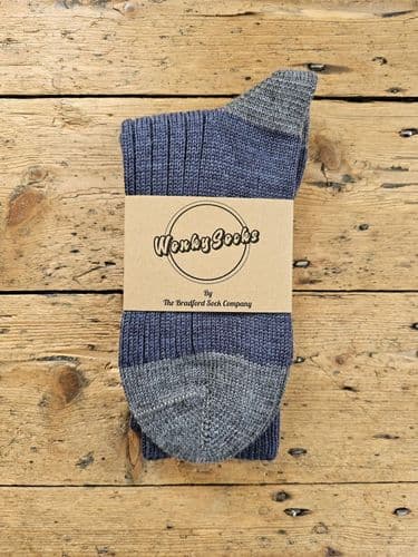 Denim / Grey Heel & Toe - Small - (5-7 UK)