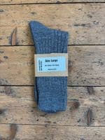 Large Grey Wool Sock  11+ UK