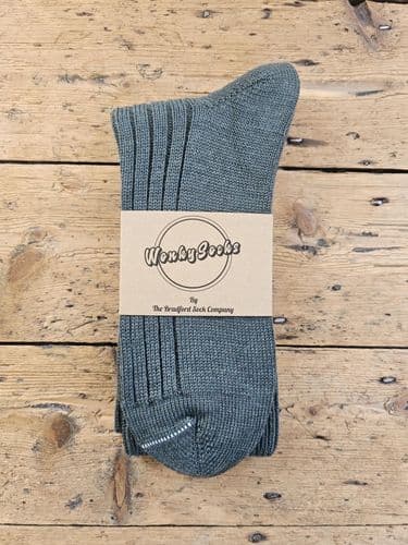 Moss with white toe Stitch - Small - (5-7 UK)