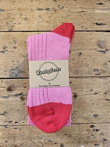 Pink / Red Heel & Toe - Medium