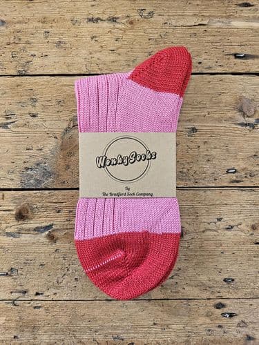 Pink / Red Heel & Toe - Small - (5-7 UK)