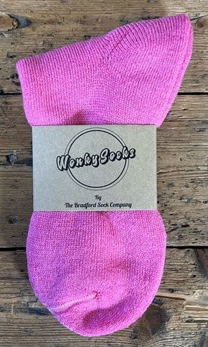 Pink Terry Foot Socks - Small.