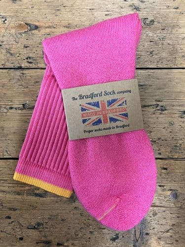 Pink Walking Socks - Terry Foot