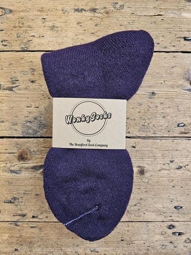 Purple Terry Foot Socks - Large