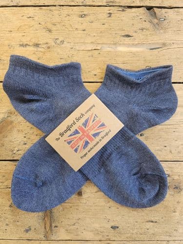 Wool Socks - Denim - Trainer Socks