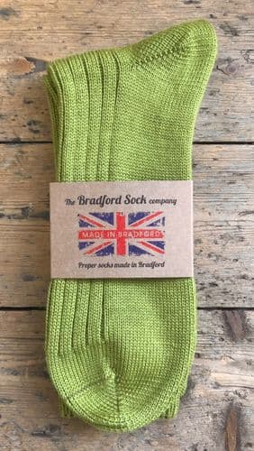 Wool Socks - Green - Machine Washable