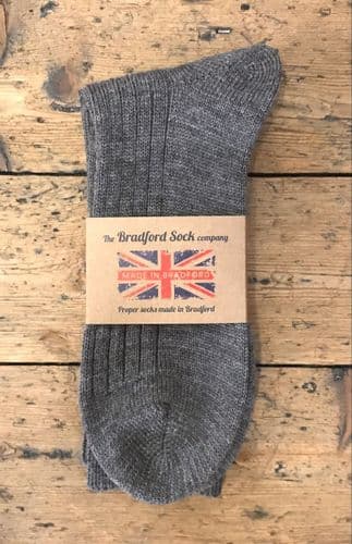 Wool Socks - Grey - Machine Washable