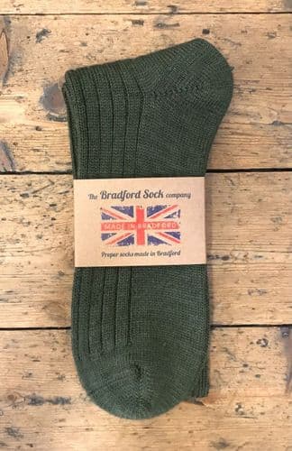 Wool Socks - Moss Green - Machine Washable