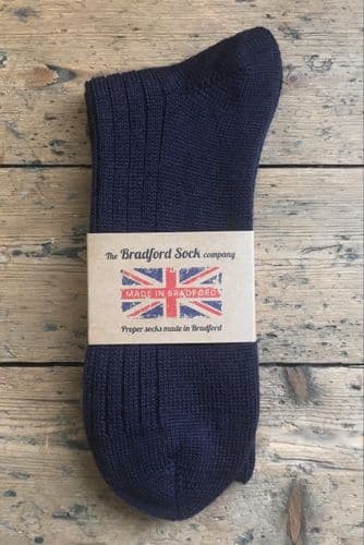 Wool Socks - Navy - Machine Washable.
