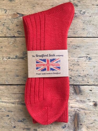Wool Socks - Red - Machine Washable