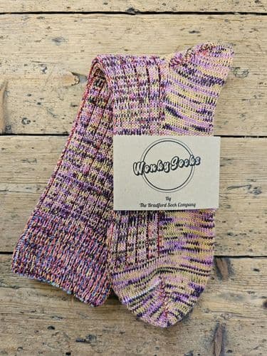 Yellow, Pink, Purple Marl - Small - (5-7 UK Loose Top)