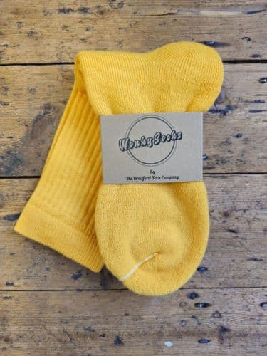 Yellow Terry Foot - Medium Wool Socks