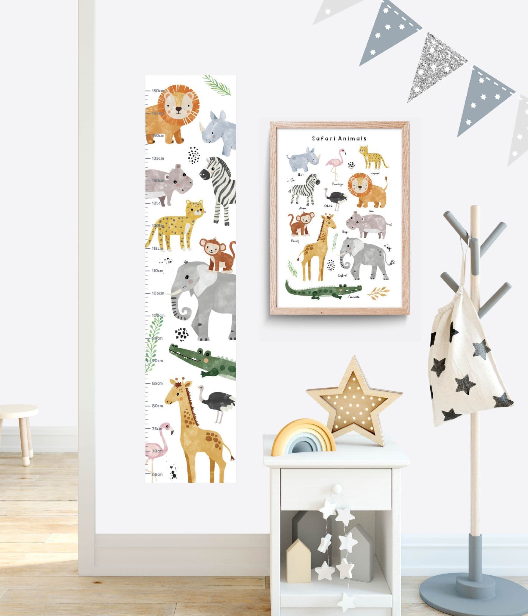 Safari Animal height chart Children s growth chart