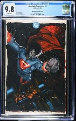 Absolute Superman #1 Fabrizio De Tommaso Virgin Diamond UK Variant CGC 9.8