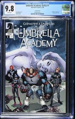 The Umbrella Academy: Dallas #1 Jim Lee Wraparound Variant Cover,  CGC 9.8