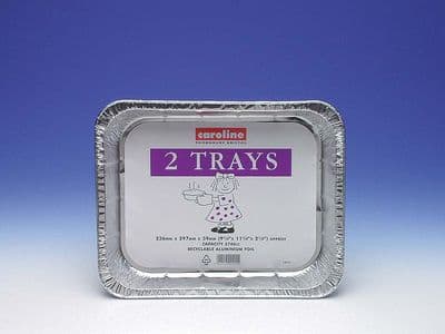 Caroline Foil Tray 2 Pack - 236mm x 297mm x 59mm