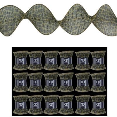 Davies Products 10cm Ruffle Ribbon - 2.7m Animal