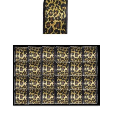 Davies Products Animal Print Wired Ribbon - 2.7m