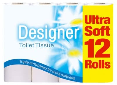 Designer Toilet Roll - Pack 12
