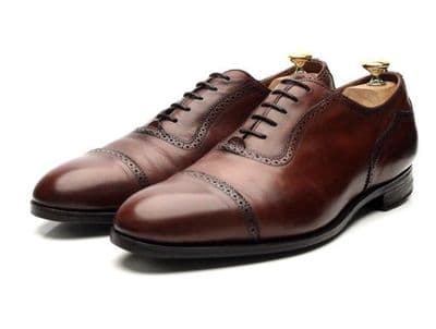 Edward Green  Tan Brown Leather Oxford UK 12 D