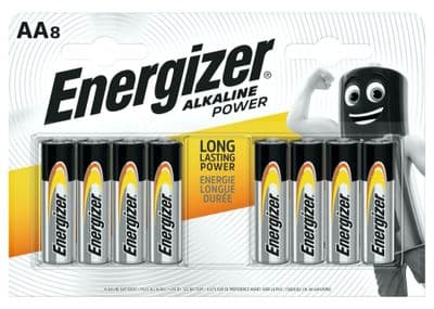Energizer Alkaline Power Batteries - AA Pack 8