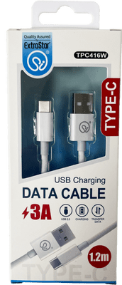 Extrastar Type C Charging Data Cable 1.2m - White