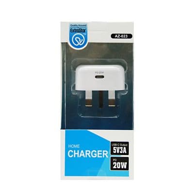 Extrastar Type C Home Plug Charger - White
