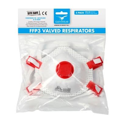 Glenwear FFP3 Valved Masks - Pack 5