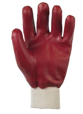 Glenwear PVC Coated Waterproof Glove - Red 10-XL