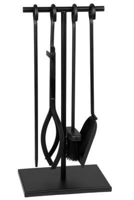 Hearth & Home Black Companion Set Rectangular Base 5 Piece - 18