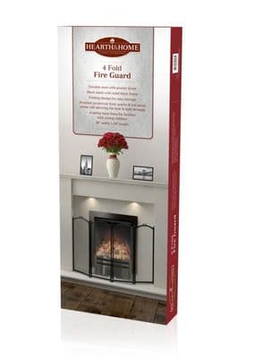 Hearth & Home Folding Fire Guard Black - 4 Sections