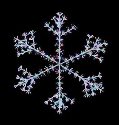 Premier 1.2m Starburst Snowflake - White/Multi Coloured