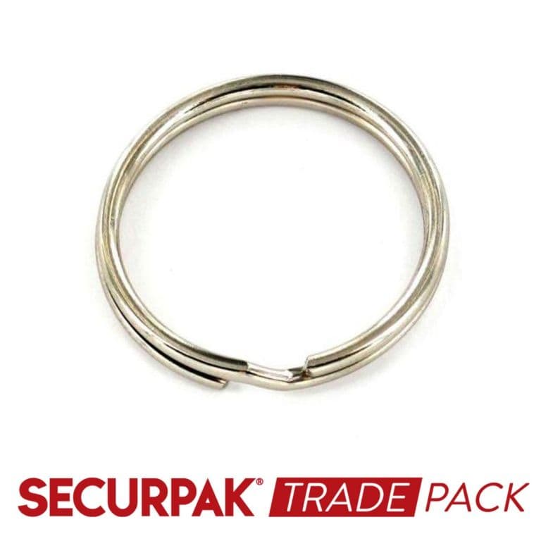 Securpak Steel Split Key Ring Zinc Plated 19mm - 50 Pack